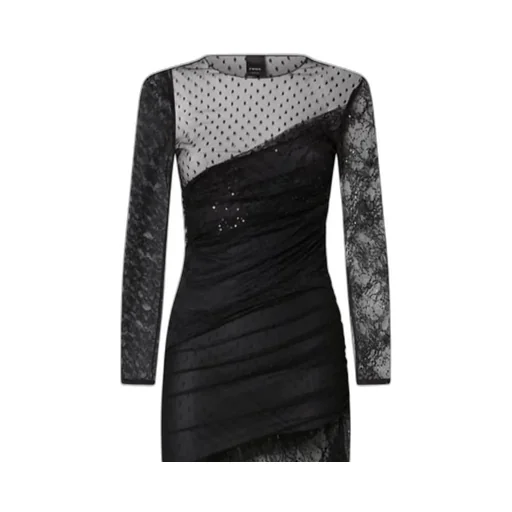 Pinko Backgammon Patchwork-Effect Lace Dress