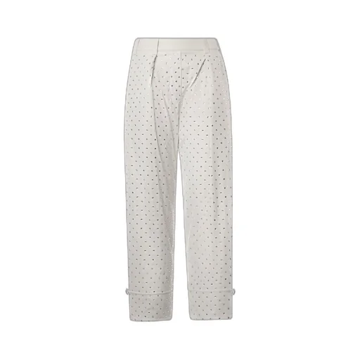 Pinko Rhinestones And Studs Embellished Trousers