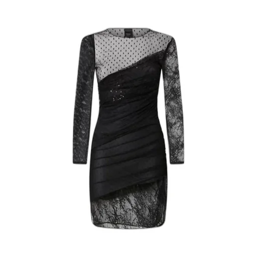 Pinko Backgammon Patchwork-Effect Lace Dress
