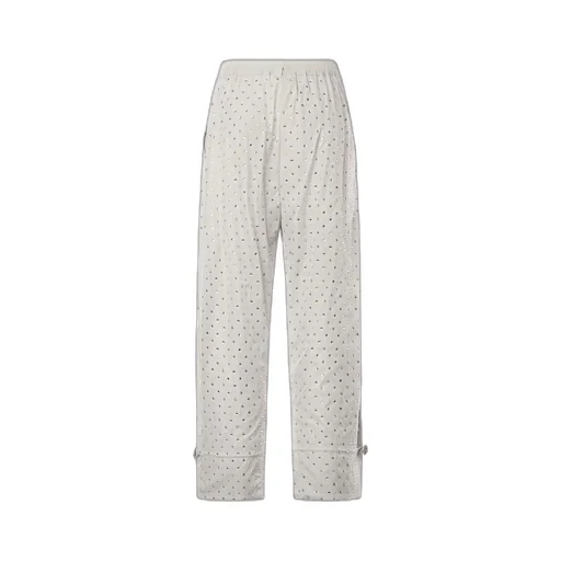Pinko Rhinestones And Studs Embellished Trousers