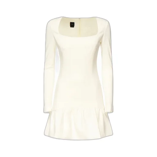 Pinko Square-Neck Long-Sleeved Dress