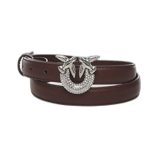 Pinko Love Birds Embellished Buckle Belt
