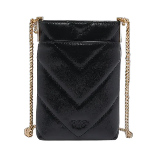 Pinko Love Birds Embellished Chain-Linked Phone Bag