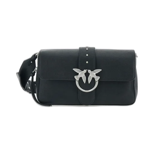 Pinko Medium Leather Classic Love Slouchy Shoulder Bag