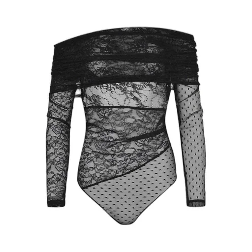 Pinko Patchwork-Effect Lace Bodysuit