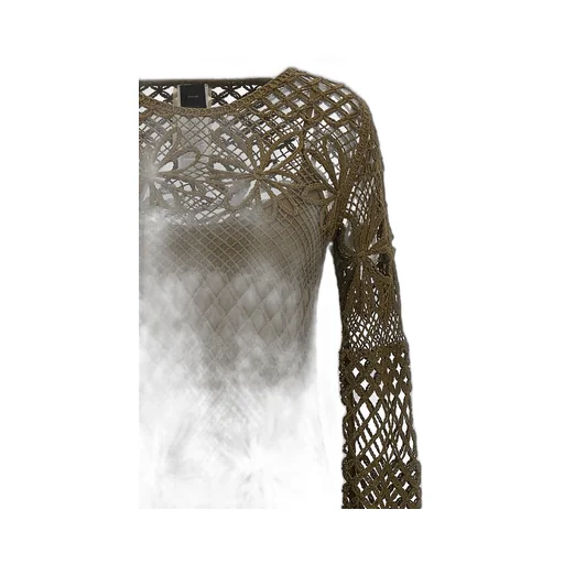 Pinko Ortles Long Openwork Crochet Dress