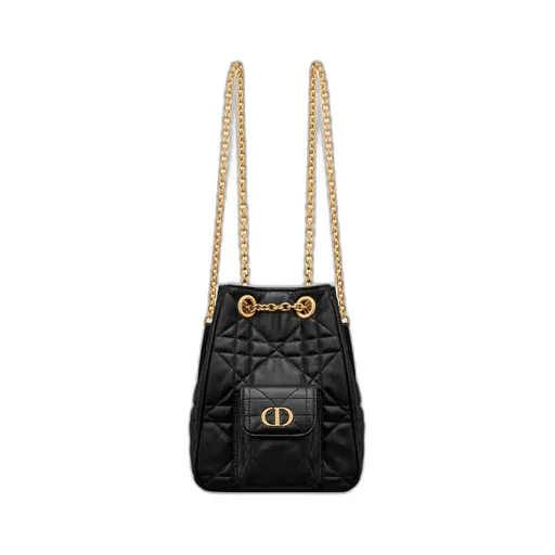 Small Dior Caro Multicarry Backpack With Chain