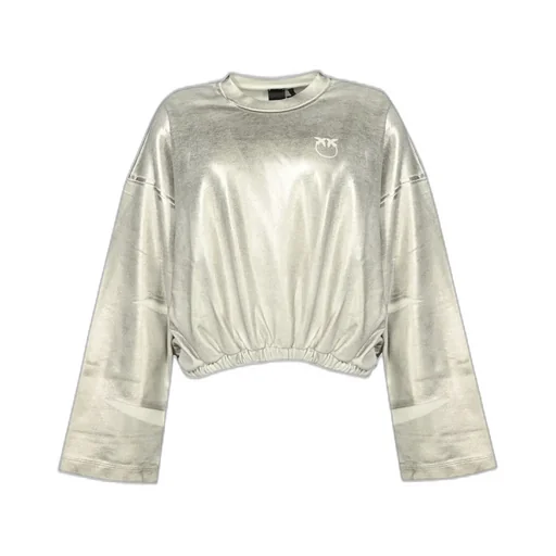 Pinko Elasticated-Hem Cropped Sweatshirt