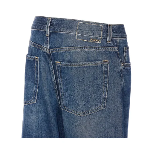 Pinko Wide-Leg Soft Denim Jeans