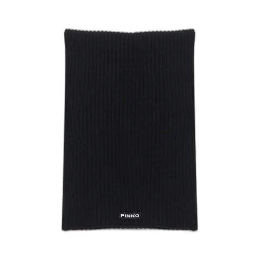 Pinko Logo Patch Ribbed Scarf