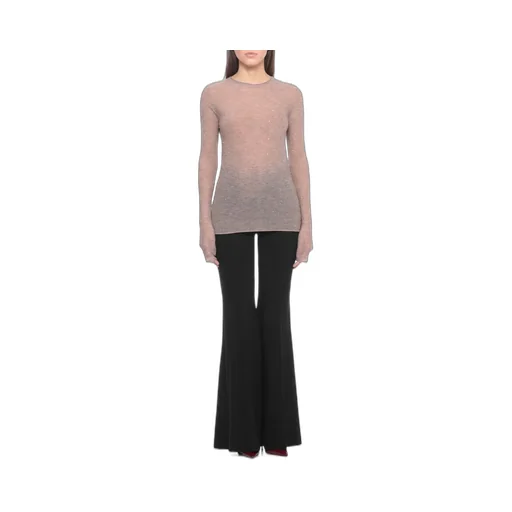 Pinko Long-Sleeved Knitted Sheer T-Shirt