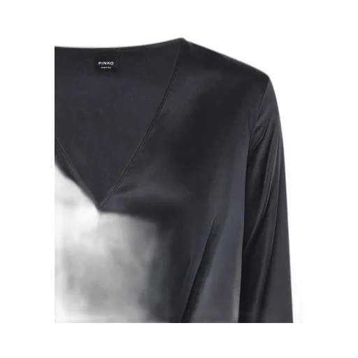 Pinko V-Neck Satin Blouse