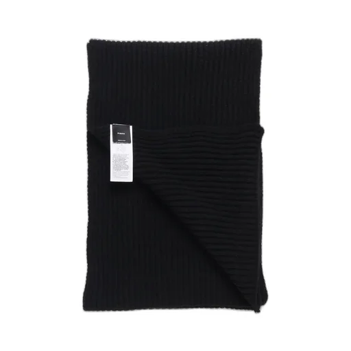 Pinko Logo Patch Ribbed Scarf