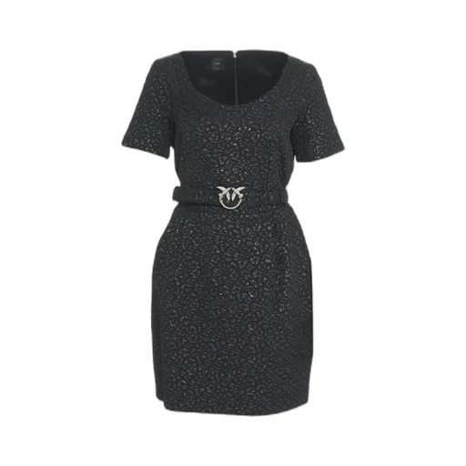 Pinko Belted Crewneck Dress