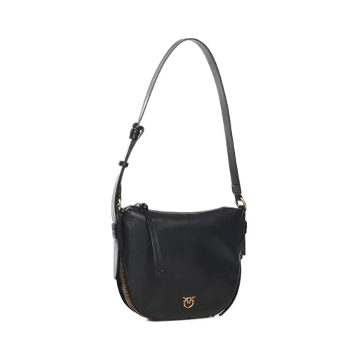 Pinko Small Leather Hobo Shoulder Bag