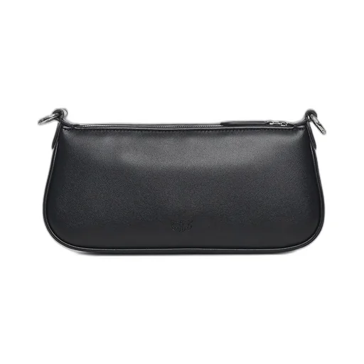 Pinko Mini Half Moon Baguette Leather Shoulder Bag