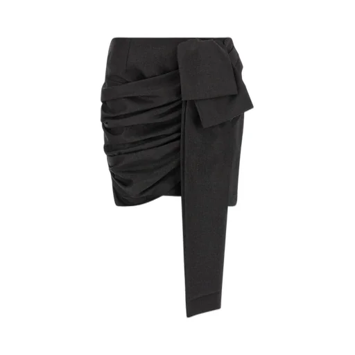 Pinko Bow Pinstriped Mini Skirt