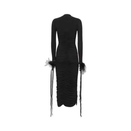 Pinko V-Neck Draped Dress
