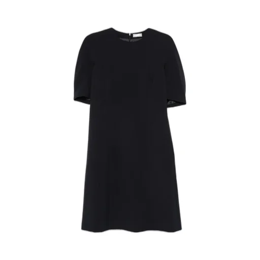 Peserico Puff-Sleeve Midi Dress