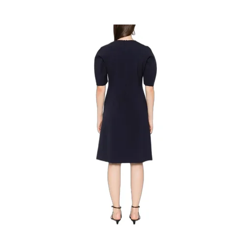 Peserico Puff-Sleeve Midi Dress