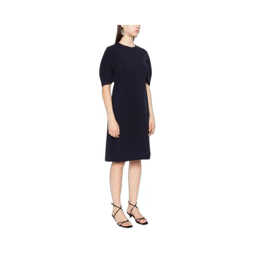 Peserico Puff-Sleeve Midi Dress