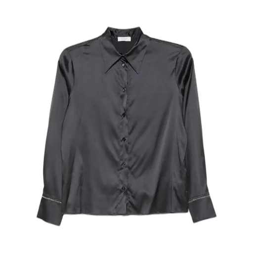 Peserico Silk Button-Up Shirt