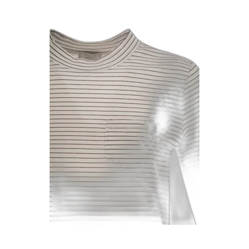 Peserico Striped 3/4 Sleeve Top