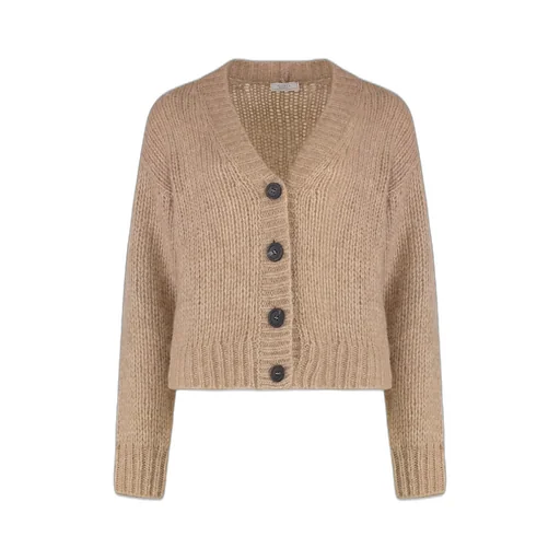 Peserico Cropped V-Neck Cardigan