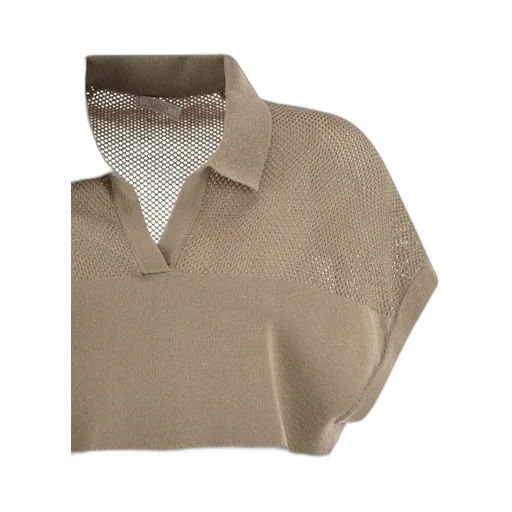 Peserico Vanise Lurex Polo Knitwear