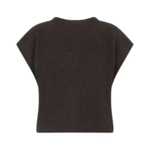 Peserico Lurex Sleeveless Cardigan