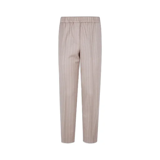 Peserico Pinstriped Elastic-Waist Pants