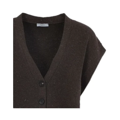 Peserico Lurex Sleeveless Cardigan