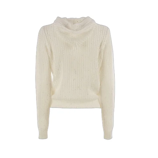 Peserico Sequined Hooded Knitwear