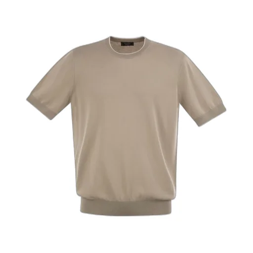 Peserico Stripe-Trim Knit T-Shirt