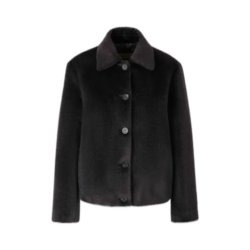 Peserico High-Collar Wool-Blend Jacket