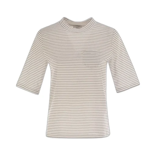 Peserico Striped 3/4 Sleeve Top