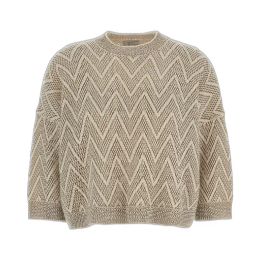 Peserico Zigzag Crop Knitwear