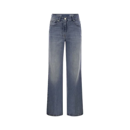 Peserico High-Waisted Wide-Leg Jeans