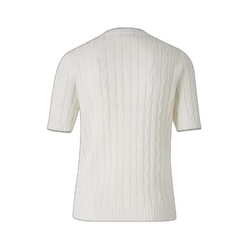 Peserico Contrast Cable Knit Top