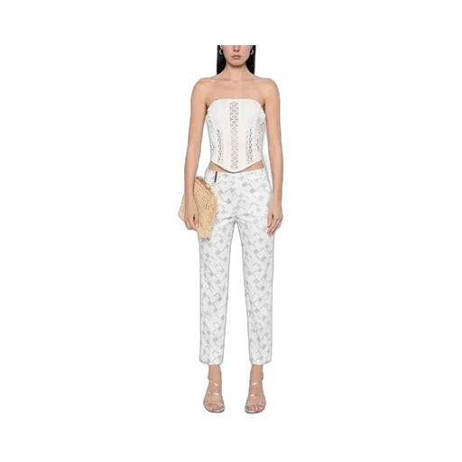 Peserico Patterned Cropped Pants