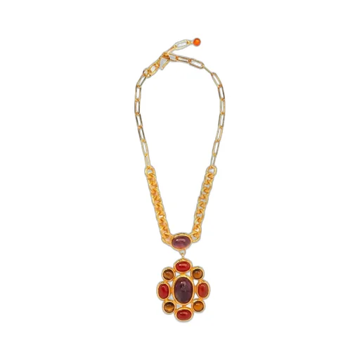 Philippe Ferrandis Embellished Pendant Necklace