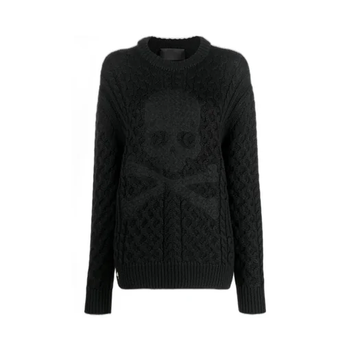 Philipp Plein Crewneck Cable-Knit Jumper