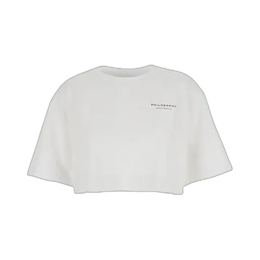 Philosophy Di Lorenzo Serafini Logo Printed Cropped T-Shirt
