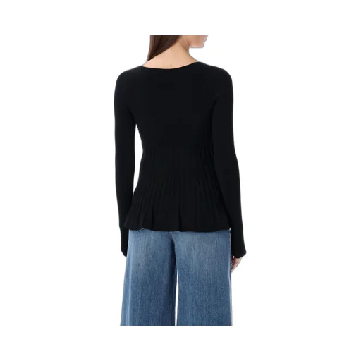 Philosophy Di Lorenzo Serafini Logo-Plaque Flared Hem Ribbed Top