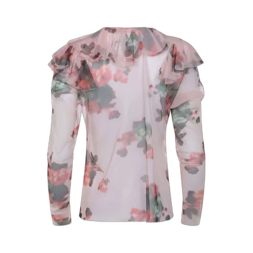 Philosophy Di Lorenzo Serafini Tulle Flower Printed Blouse