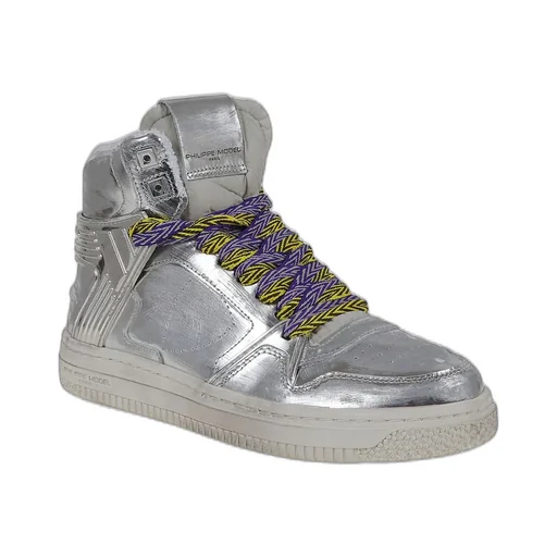 Philippe Model Round Toe High-Top Sneakers