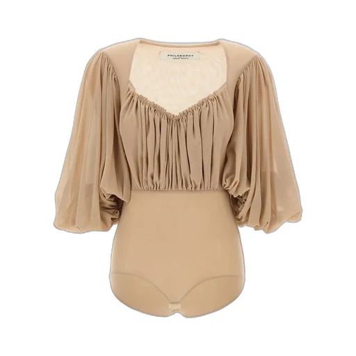 Philosophy Di Lorenzo Serafini Scoop Neck Draped Bodysuit