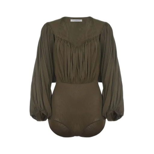 Philosophy Di Lorenzo Serafini Scoop Neck Draped Bodysuit