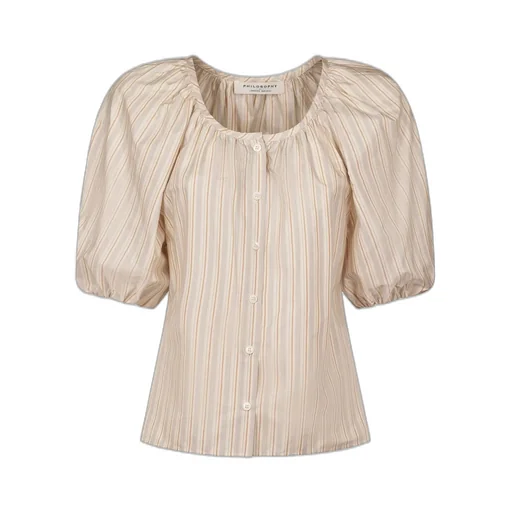 Philosophy Di Lorenzo Serafini Baloon Sleeves Striped Shirt