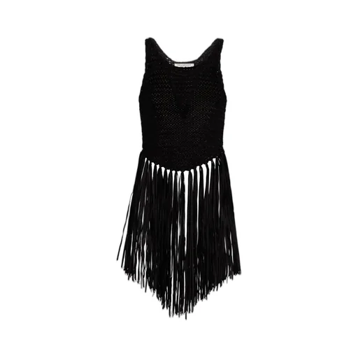 Philosophy Di Lorenzo Serafini Crochet-Knit Fringed Top